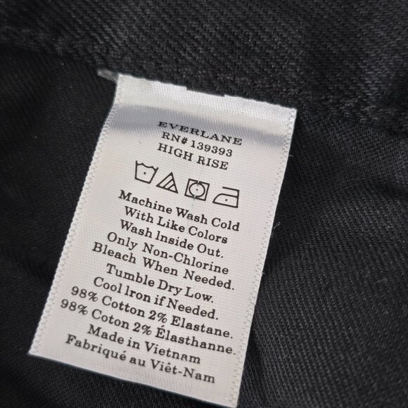 NWT Everlane Black High Waisted Jeans Skinny Size 30 Y2K Minimalist - Picture 6 of 8